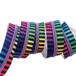 Eco-Friendly Nylon Zipper Manufacture Fancy #5 Open End Metal Zip Colorful Plastic Zipper Tape For Bags