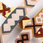 Factory custom size 100% polyester jacquard webbing tape shoulder strap for handbag