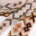 Factory custom size 100% polyester jacquard webbing tape shoulder strap for handbag