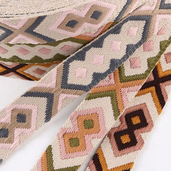 Factory custom size 100% polyester jacquard webbing tape shoulder strap for handbag