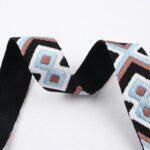 Factory custom size 100% polyester jacquard webbing tape shoulder strap for handbag