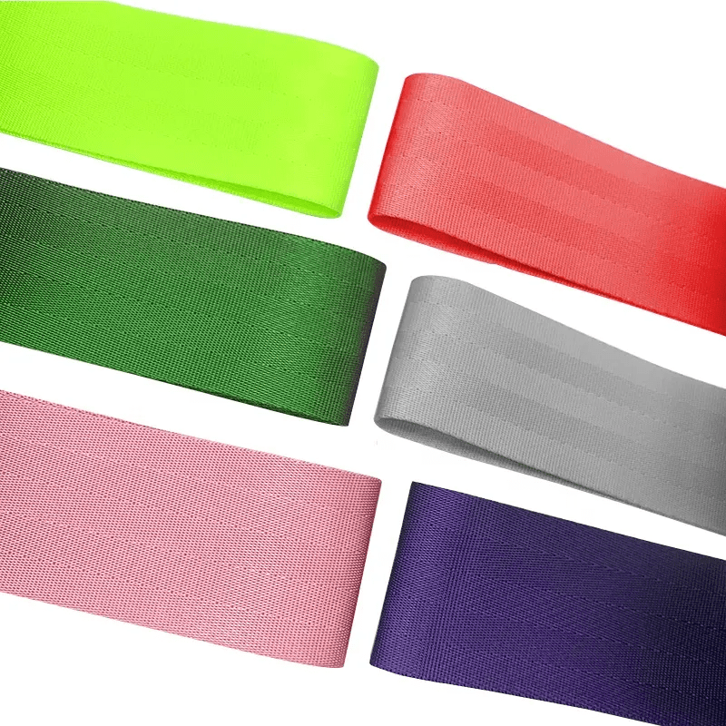 Multi colour universal car rode webbing car seat belt safety belt imitation nylon seat belt