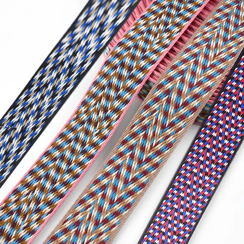 New Arrival 5cm Polyester Bag Strap 2 Inch Double-sided Jacquard Webbing for Bag