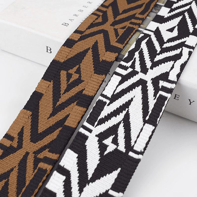 Best selling 5cm width jacquard webbing tape custom polyester webbing strap for bag