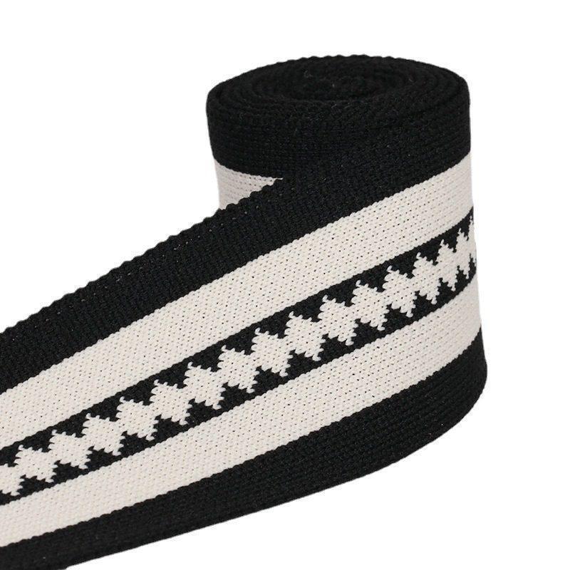 Wholesale knited elastic webbing custom size color design elastic band for sportswear