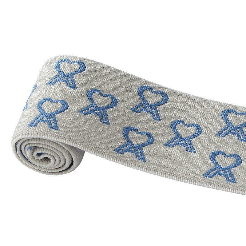 Fancy elastic band custom width undergarment elastic webbing waist band pants