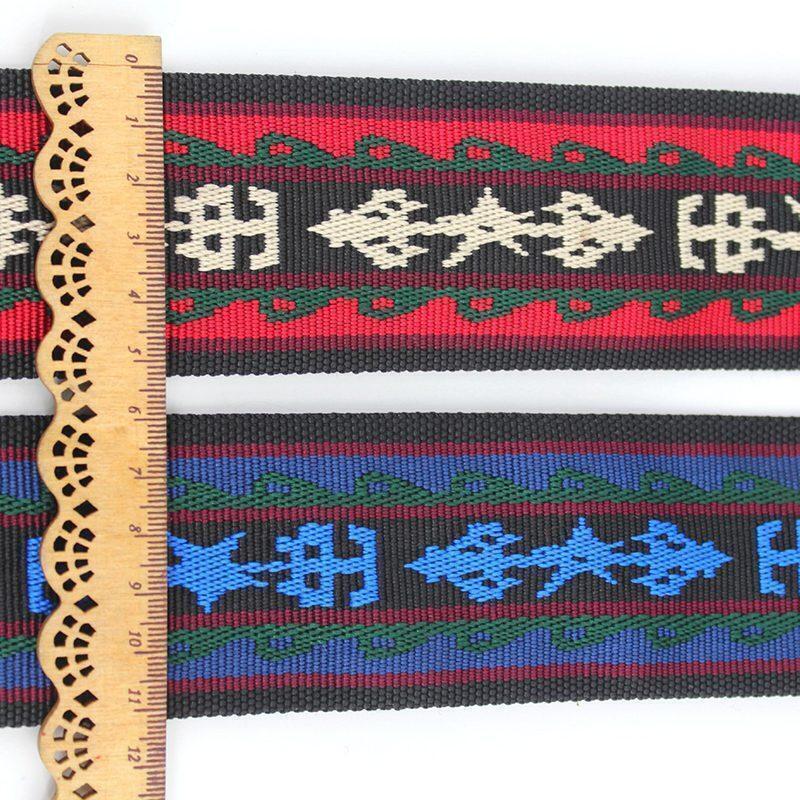 Wholesale polyester strap webbing jacquard webbing tape for bag strap