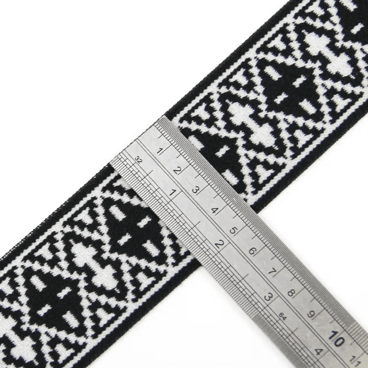New development 5cm jacquard elastic band custom color size elastic webbing for clothing